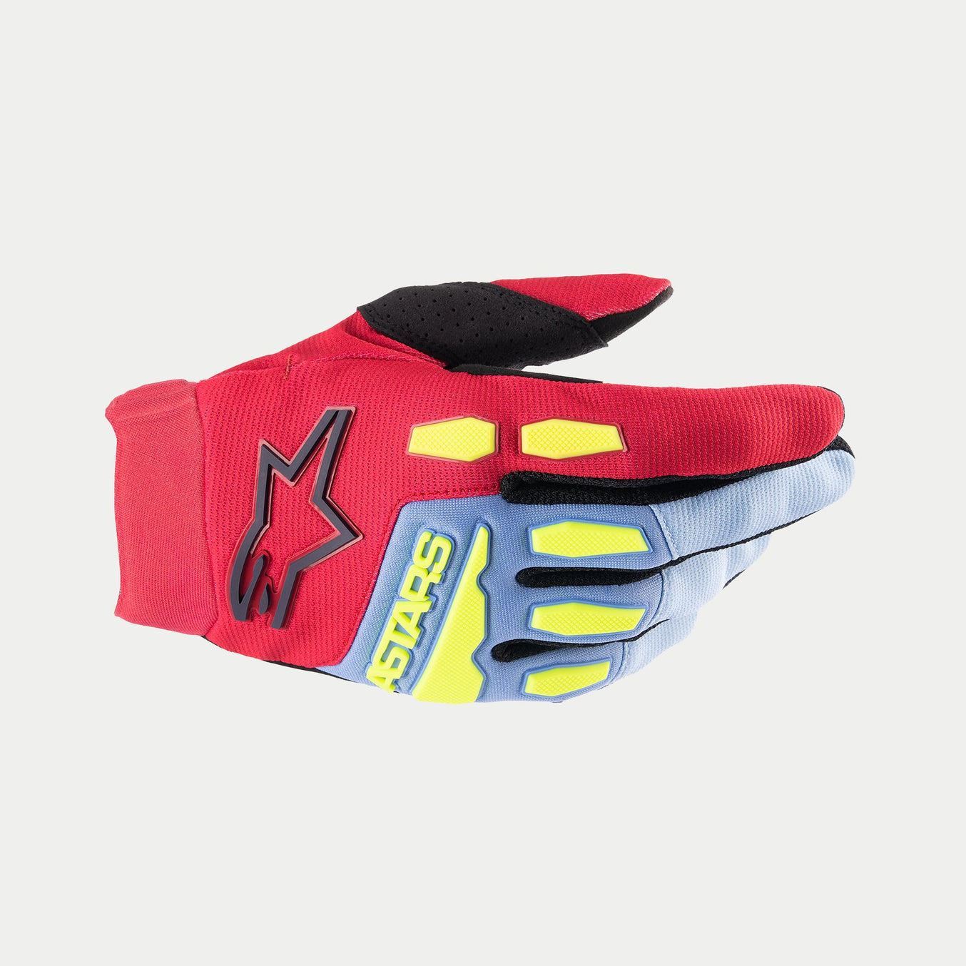 Alpinestars 2025 Full Bore Youth Motocross Gloves Light Blue Red Berry Black
